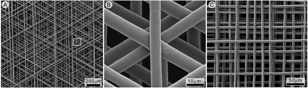 Ordered electrospinning melt fibers