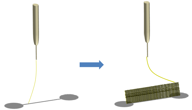 Electrospun nanofibrous wall schematic